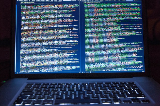 laptop with split screen