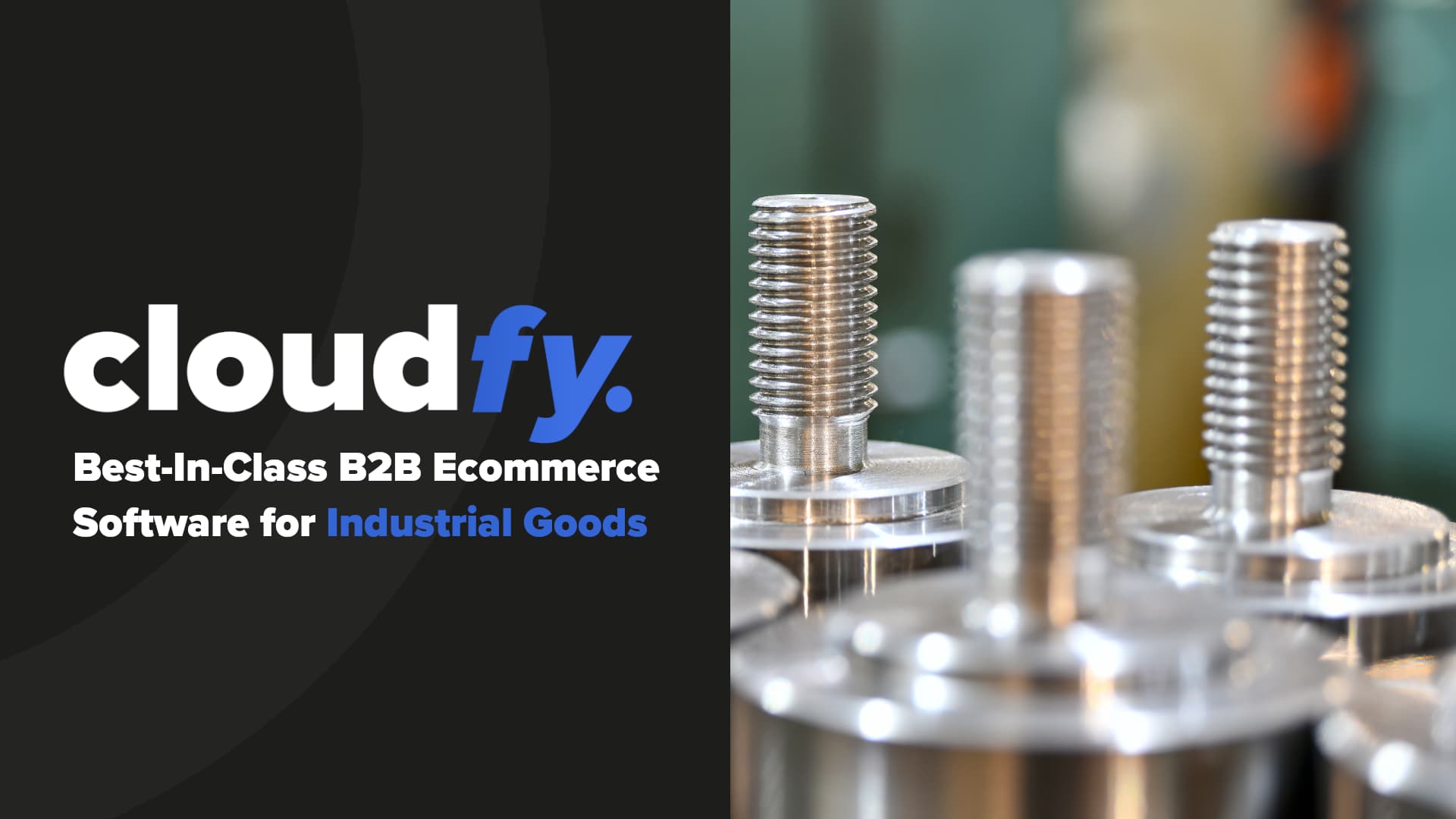 intro slide for youtube video about B2B ecommerce for industrial goods