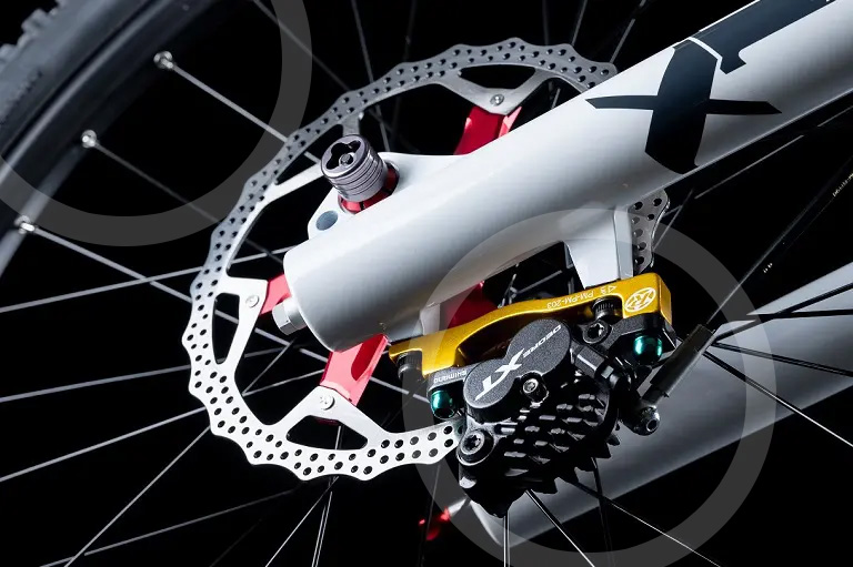 closeup of parts in bicycle gear