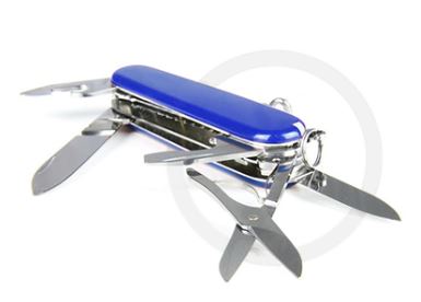 blue swiss army knife