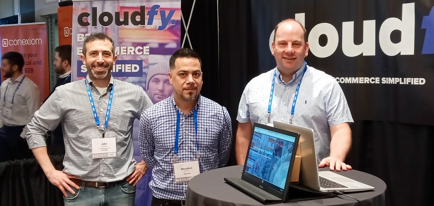 the Cloudfy booth at the 2022 B2B Online Expo in Chicago