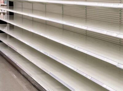 empty grocery shelves