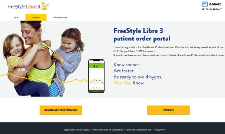 screenshot of FS3 ordering portal