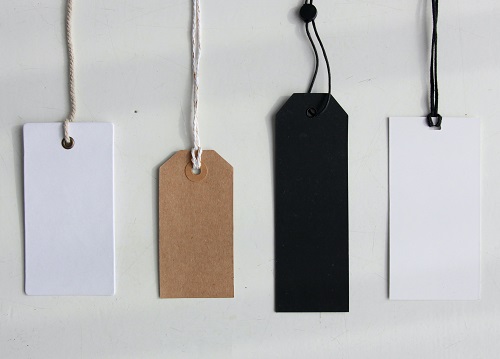 hanging price tags