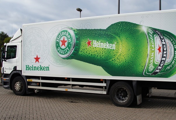 Heineken delivery truck