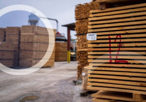 pallets of lumber