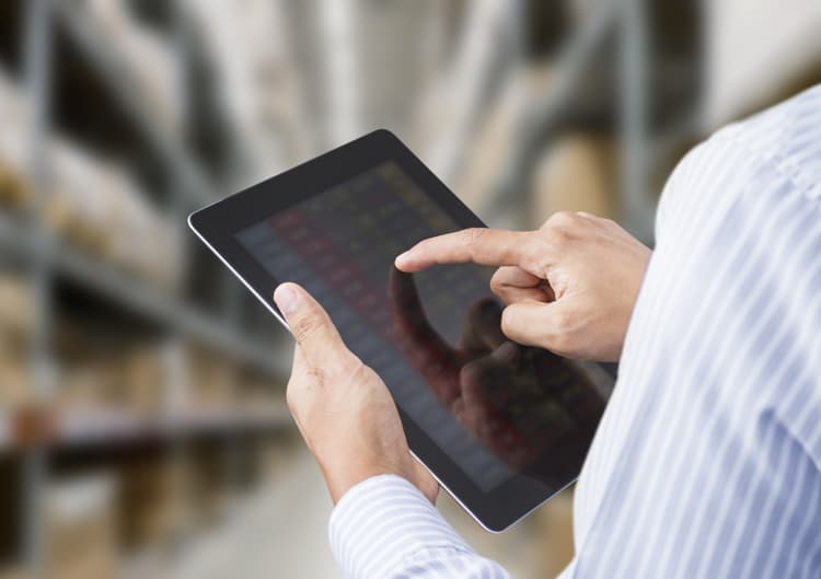 doing inventory on tablet app