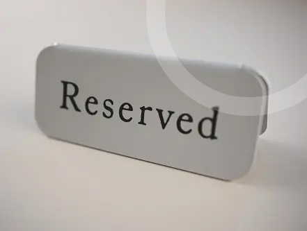 reserved sign